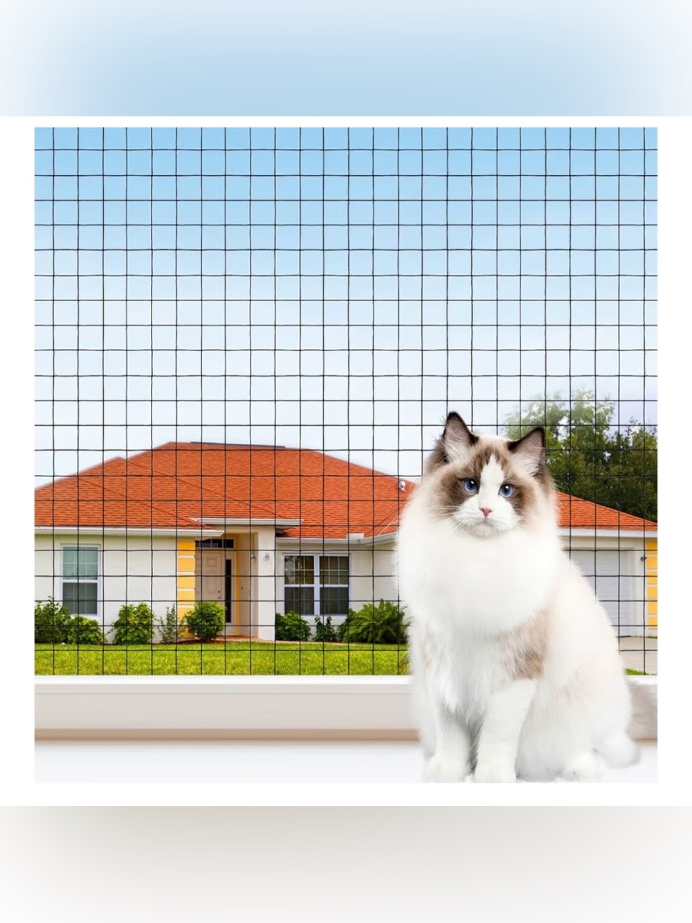 Cat Netting Balcony, 10x13 Ft Steel Wire Reinforced Safety Net